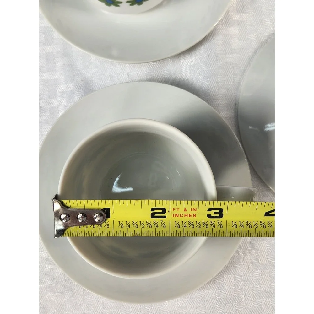 Set of 7 Flower Power Daisey Dots Takahashi San Francisco Demitasse Espresso Cup